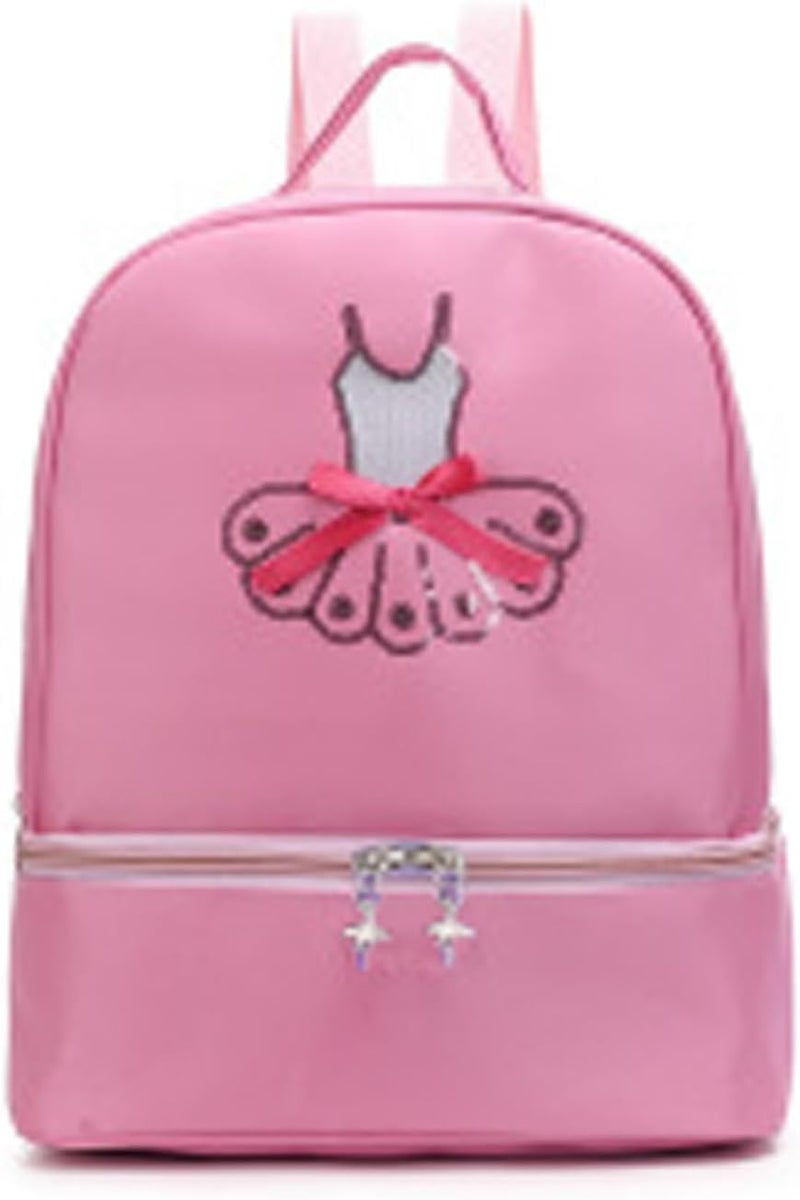 SEHXIM Ballet Dance Backpack with Separate Shoe Compartment,Tutu Dress Dance Bag, Ballet Bags for Girl,Gymnastics Latin Dance Yoga Tap Dance Jazz Storage Bag (Pink) - Image 1